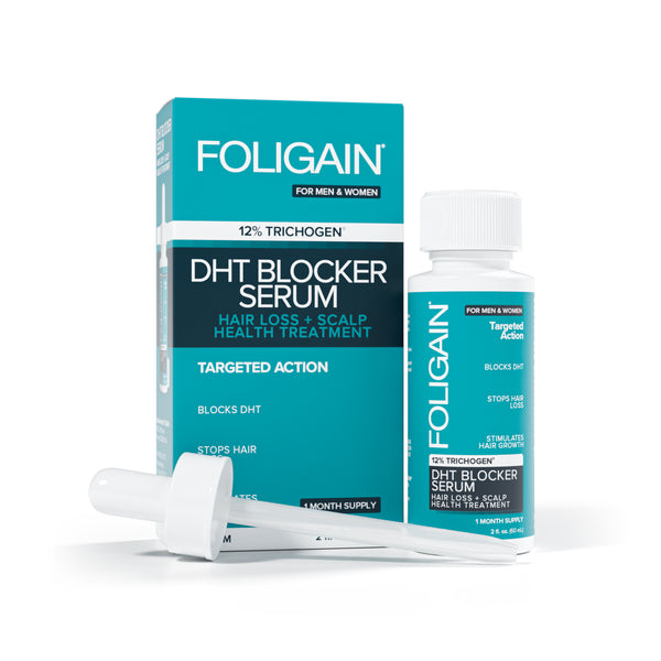 FOLIGAIN Sérum Bloqueur de DHT pour la Repousse des Cheveux avec 12% de Trichogen®