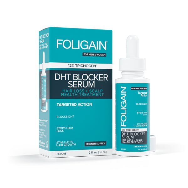 FOLIGAIN Sérum Bloqueur de DHT pour la Repousse des Cheveux avec 12% de Trichogen®