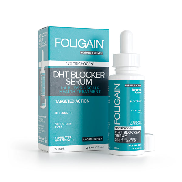 FOLIGAIN Sérum Bloqueur de DHT pour la Repousse des Cheveux avec 12% de Trichogen®
