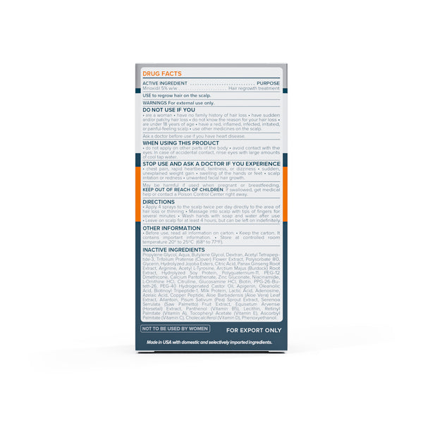 FOLIGAIN Traitement avancé de repousse des cheveux pour hommes Minoxidil 5% + Trioxidil 5%