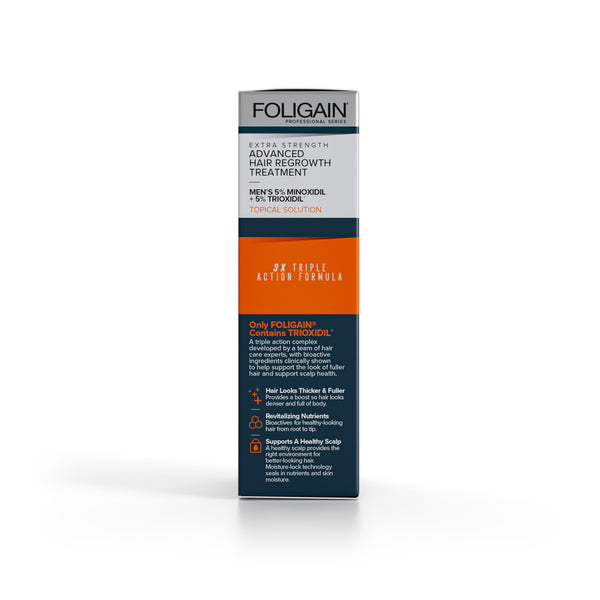 FOLIGAIN Traitement avancé de repousse des cheveux pour hommes Minoxidil 5% + Trioxidil 5%