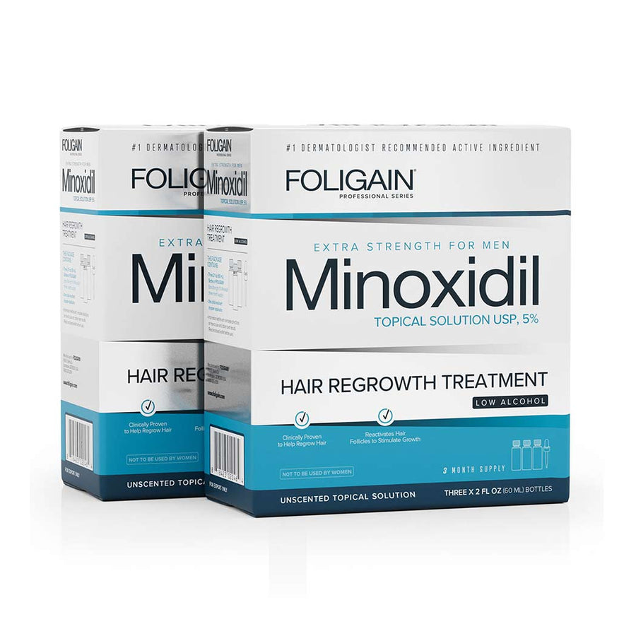 Foligain Pour Hommes - Stimulant Pousse Cheveux Et Barbe - 5% Minoxidil + Trioxidil - Neuf