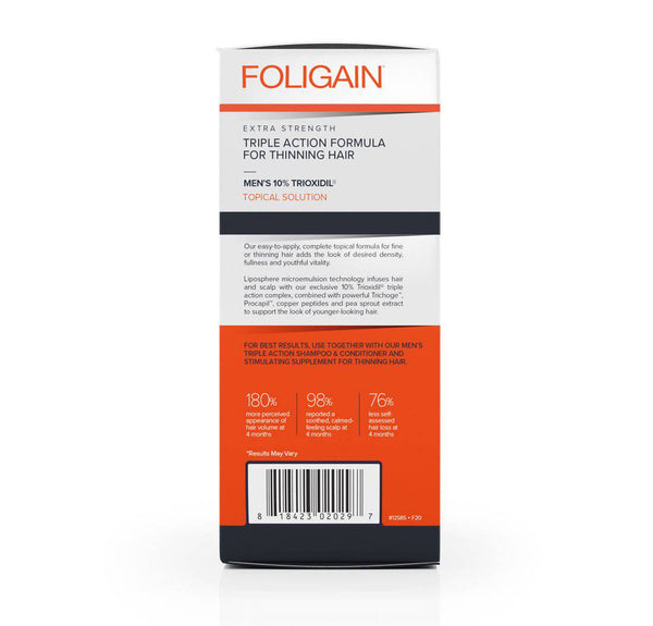 FOLIGAIN Triple Action Complete Formula For Thinning Hair For Men 10% Trioxidil - FOLIGAIN EU