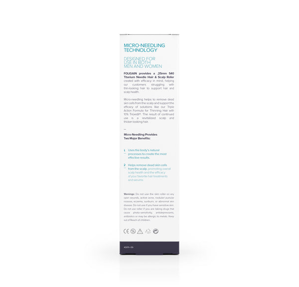 Rouleau pour cheveux et cuir chevelu FOLIGAIN 0,25 aiguilles en titane