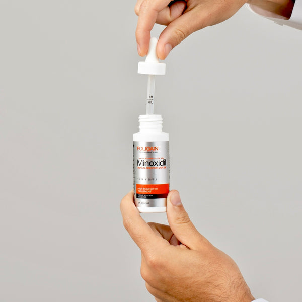 FOLIGAIN Minoxidil 5% traitement de repousse des cheveux pour hommes 1 mois d'approvisionnement